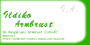 ildiko armbrust business card